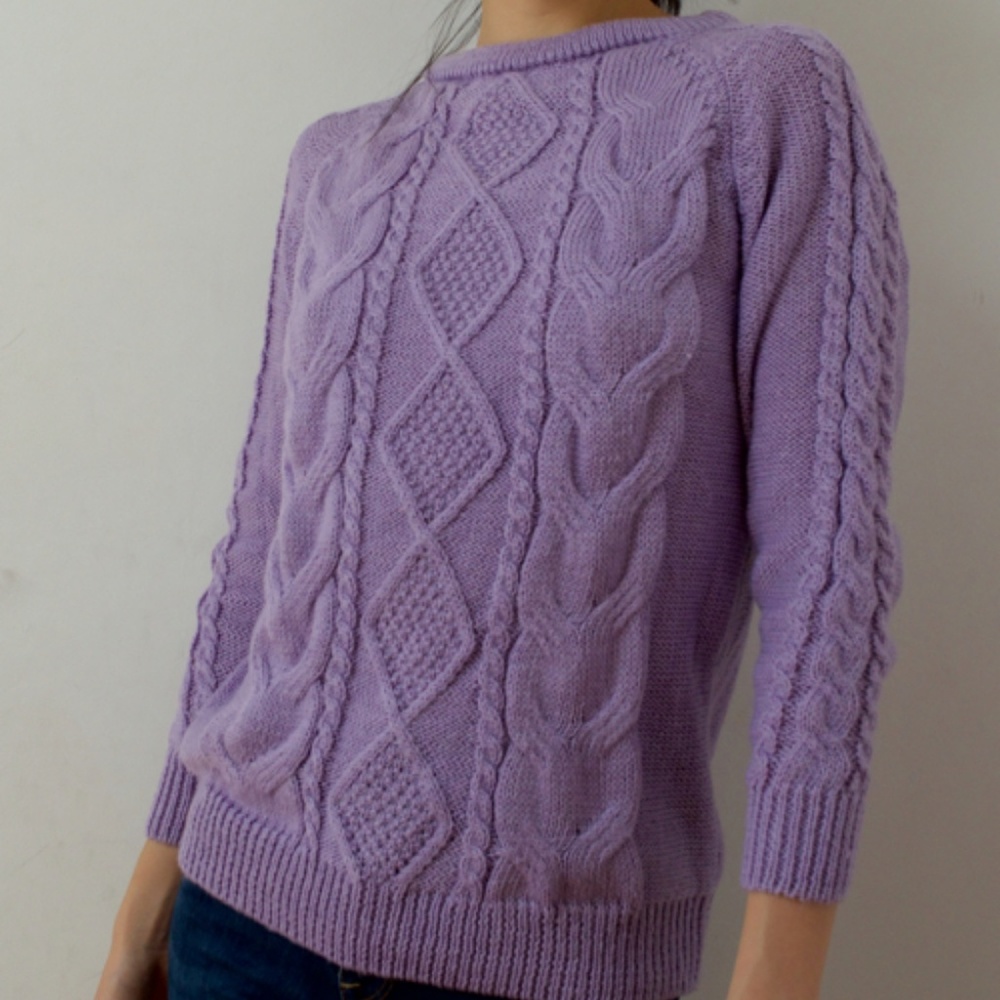 Like-New Knit Purple Sweater